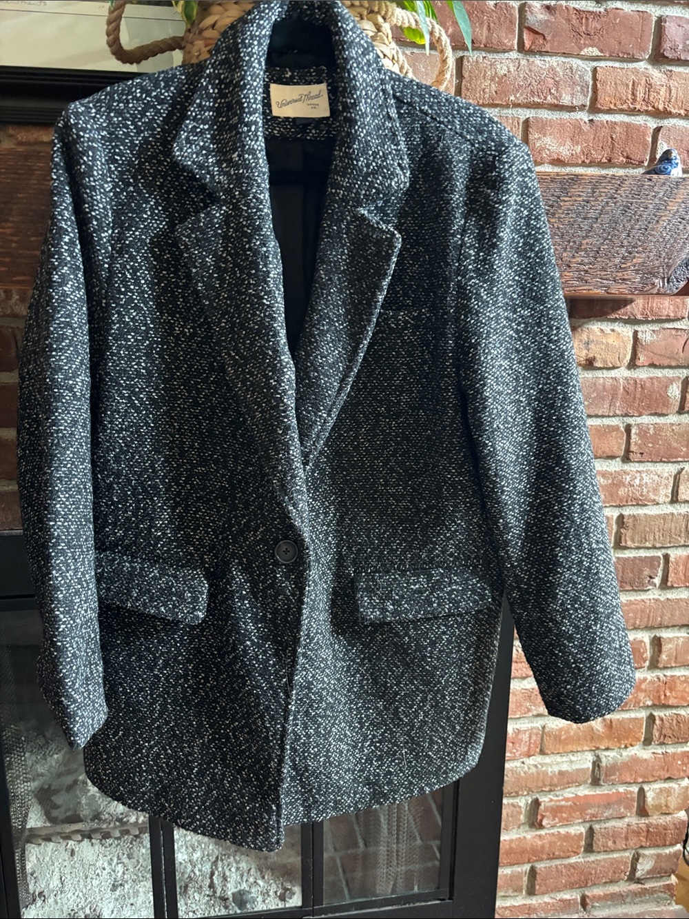 Universal Thread Black & White Tweed Blazer Jacket